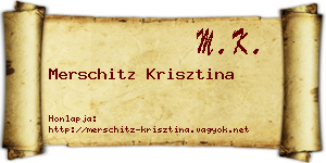 Merschitz Krisztina névjegykártya